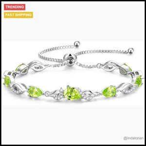 Sterling Silver Tennis Bracelet with Adjustable Clasp Fine Jewelry